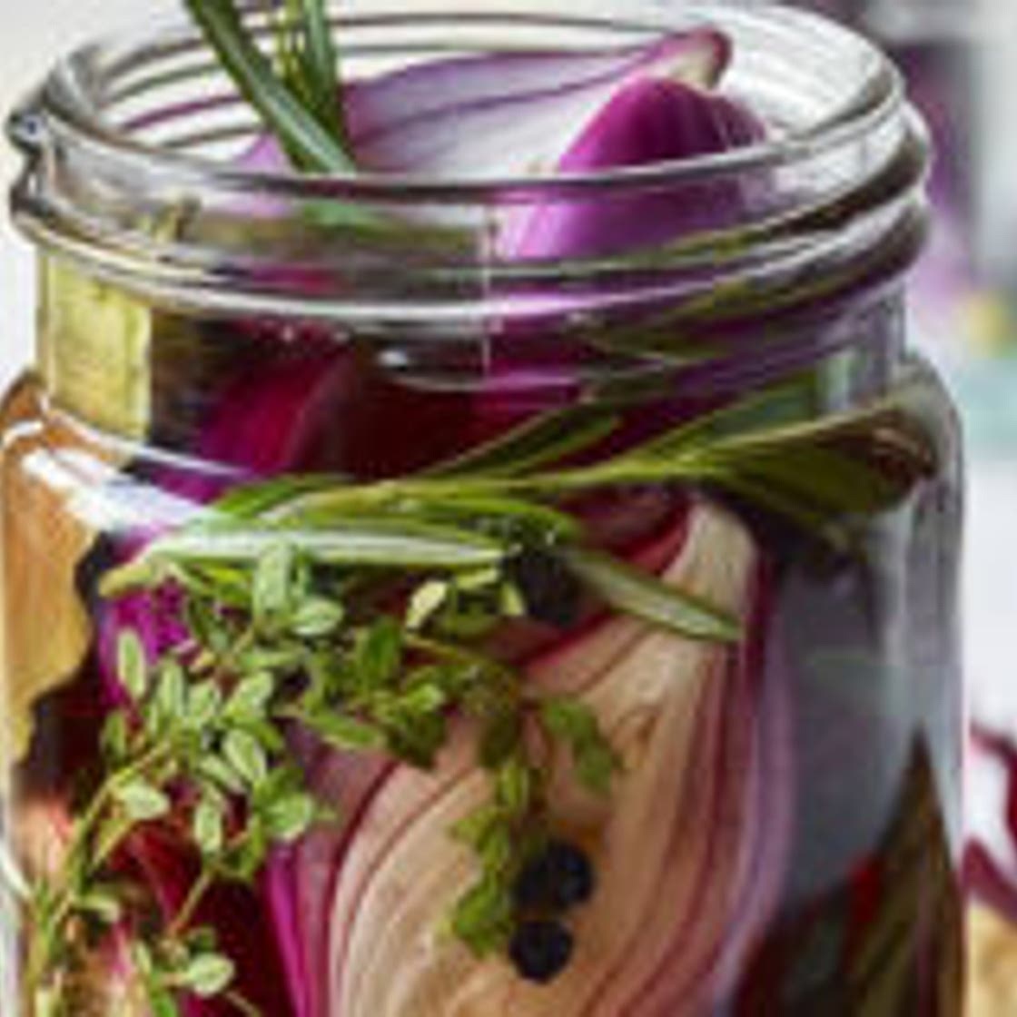 Pickled red onions