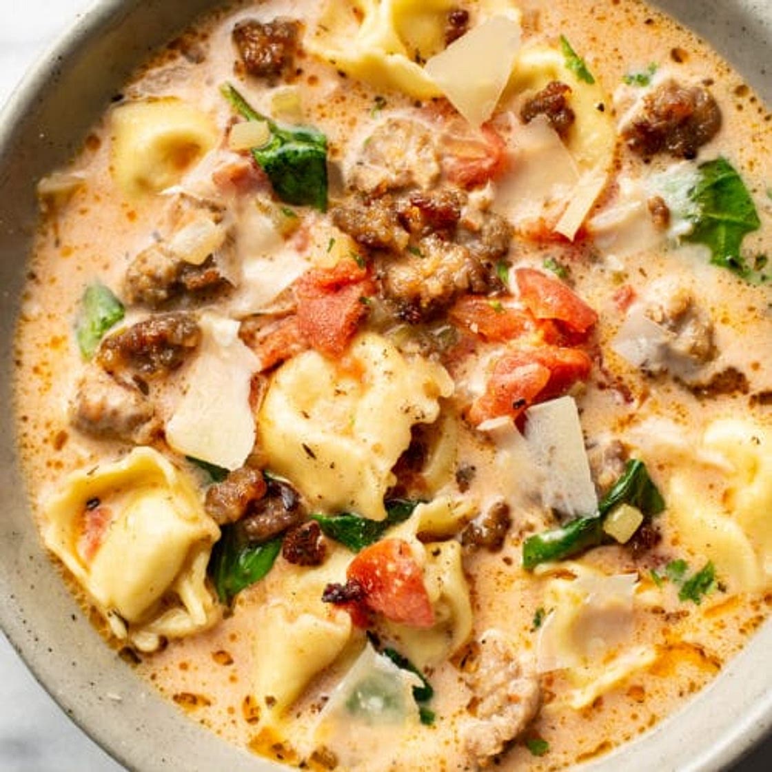 Italian Sausage Tortellini Soup