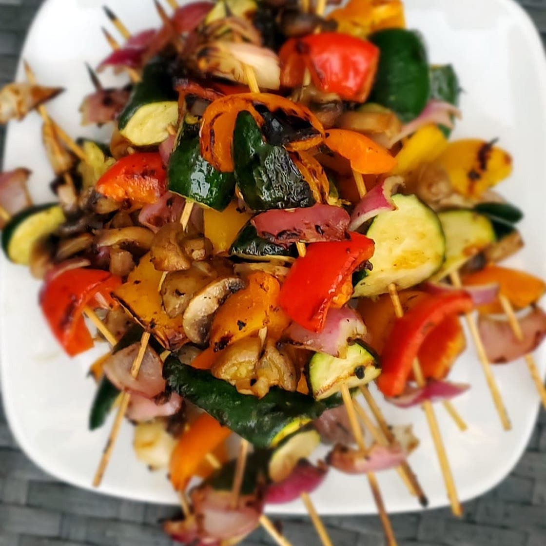 Grilled Marinated Veggie Skewers
