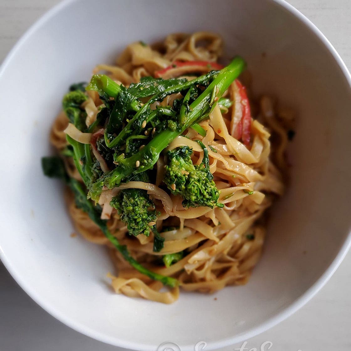 Spicy Teriyaki Wonton Noodles (with imitation crab meat)