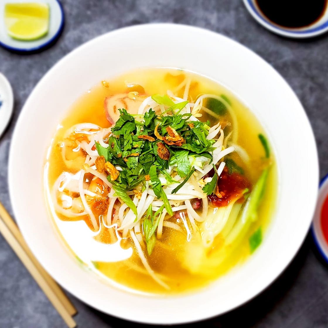 Wonton Noodle Soup With Homemade Dumplings