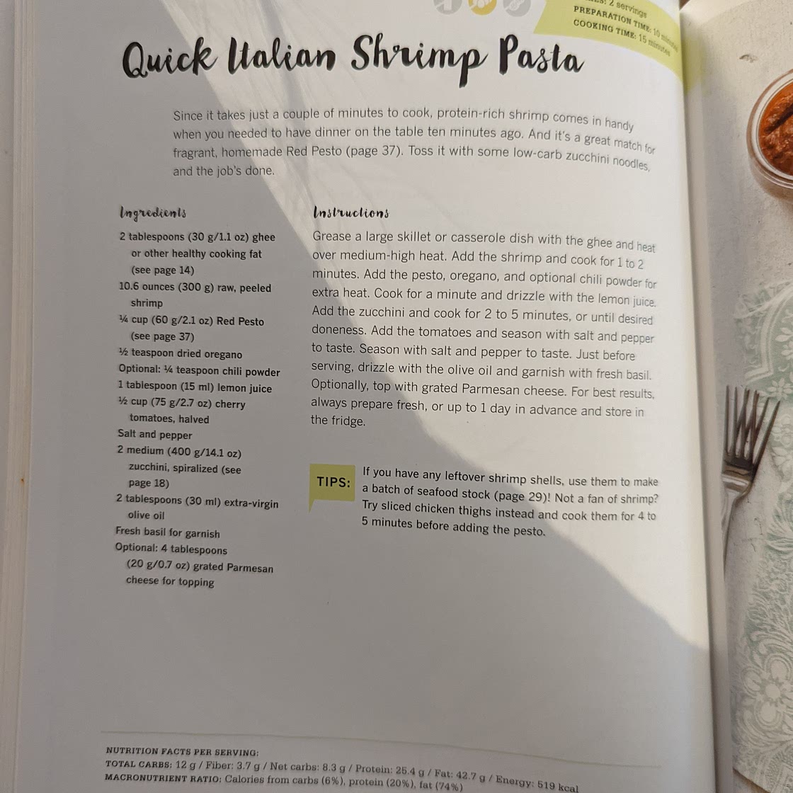 Italian shrimp pasta