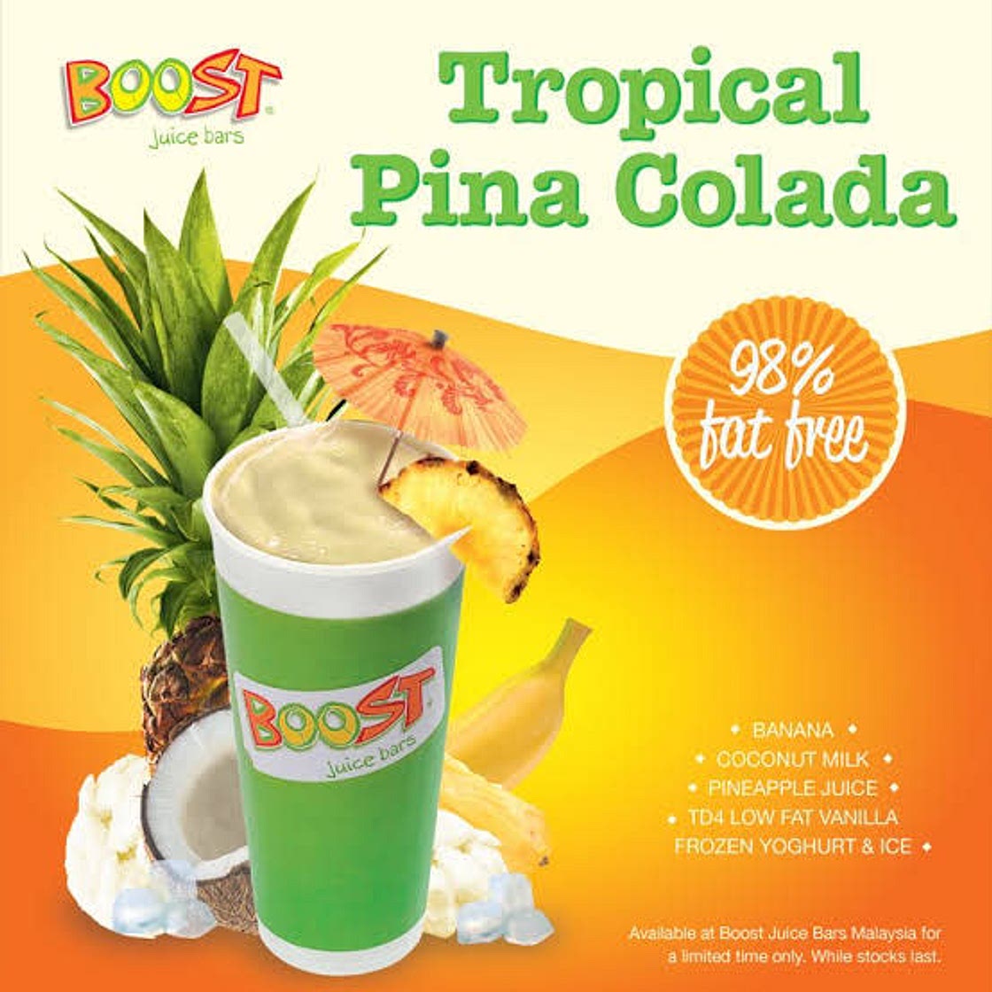 Boost pina colada high protein 306 calories *
