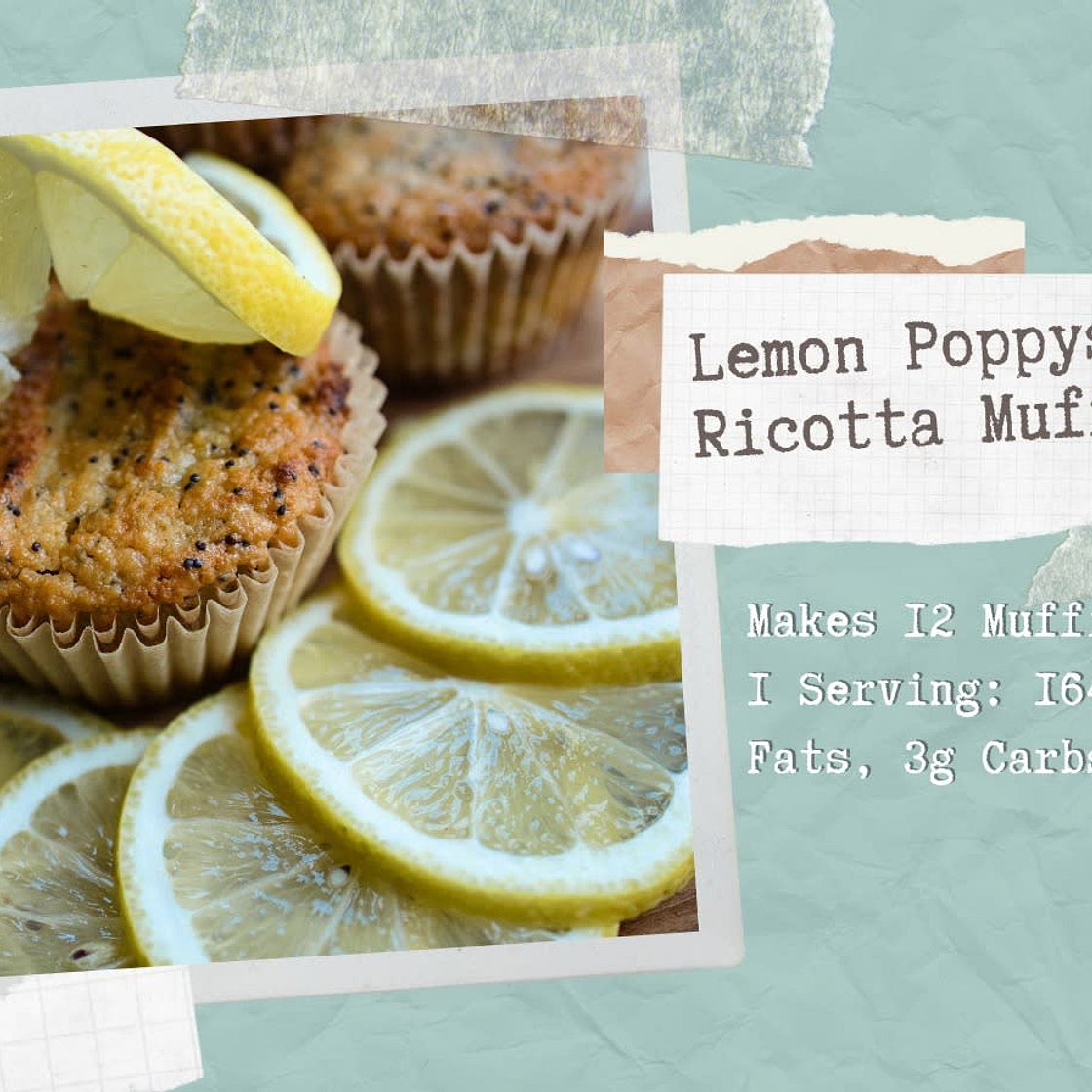 Lemon Poppyseed Ricotta Muffins