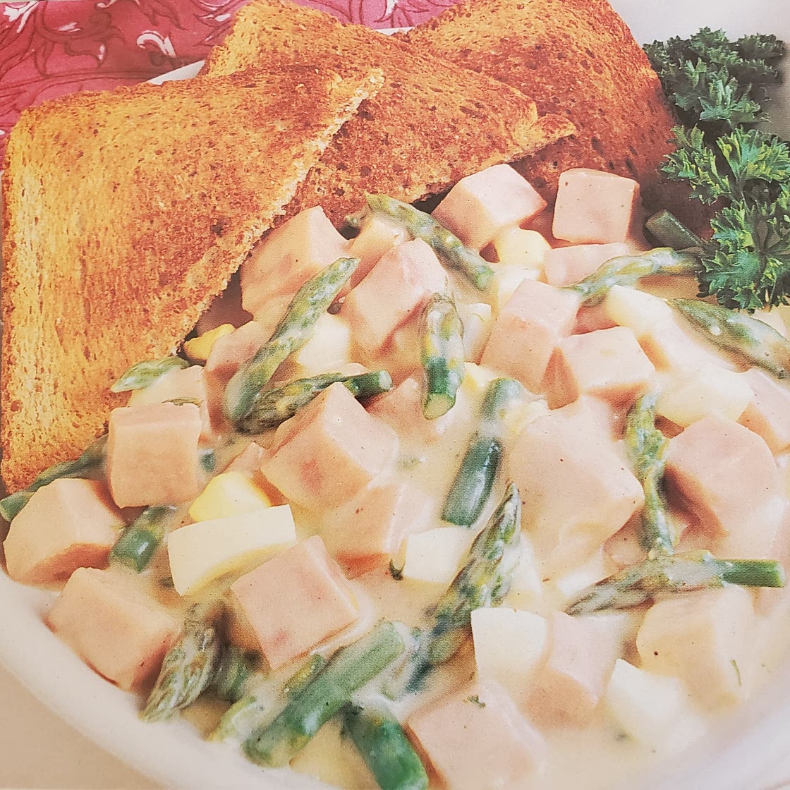 Creamed Ham and Asparagus