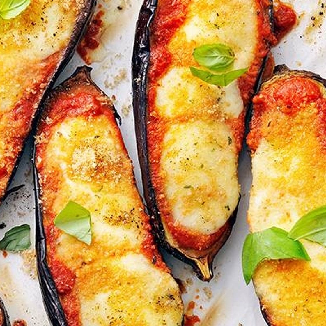 Eggplant Parmesan Boats