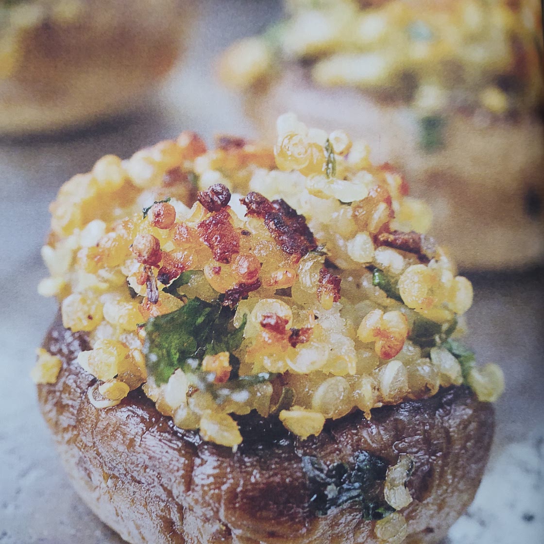 Mushroom and Quinoa Stuffed Mushrooms p99 Indian-ish