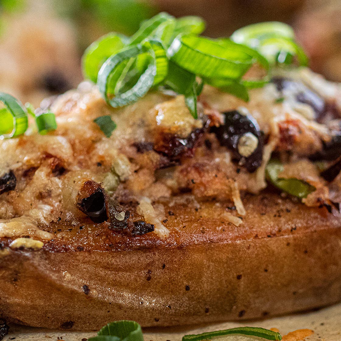 Mediterranean Baked Potatoes - Easy Meals with Video Recipes by Chef Joel Mielle - RECIPE30