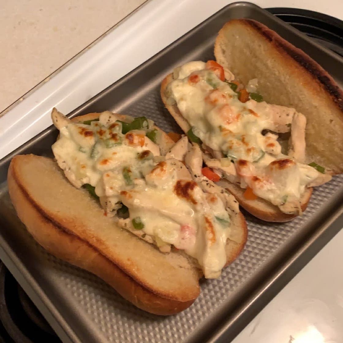 Delish Chicken Cheesesteaks