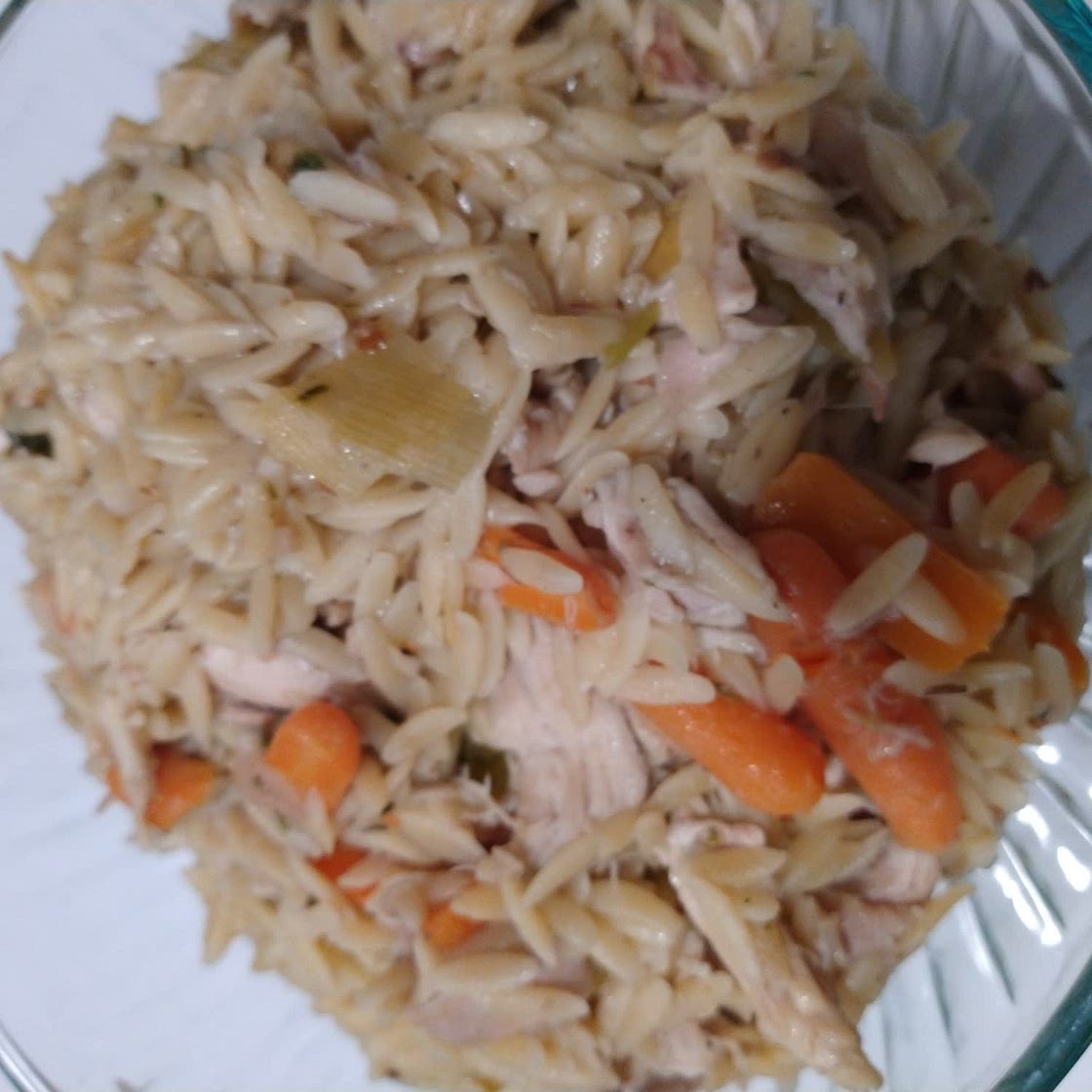 Chicken in a Pot with Lemon Orzo
