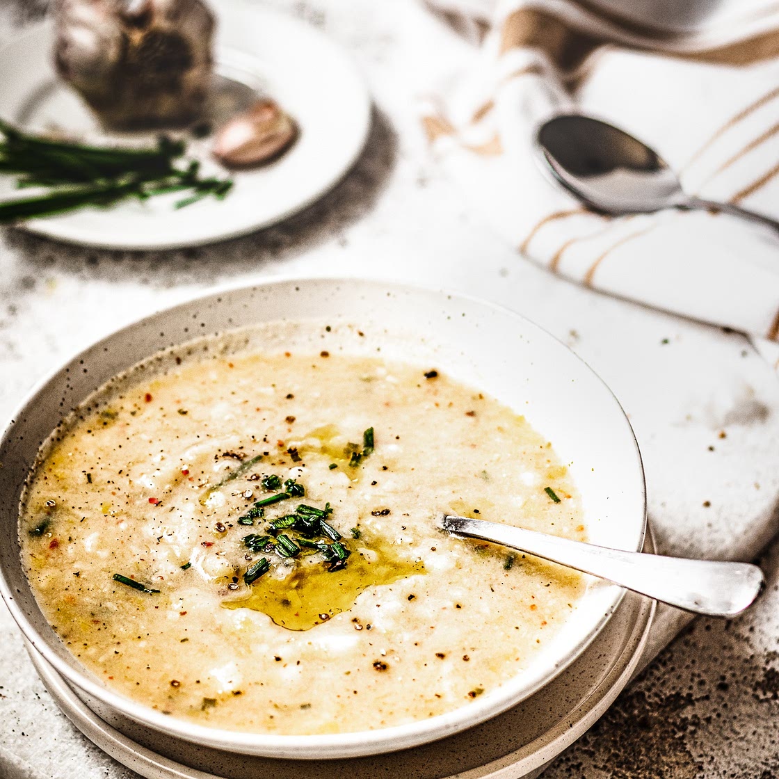 Vegan potato & Leek Soup