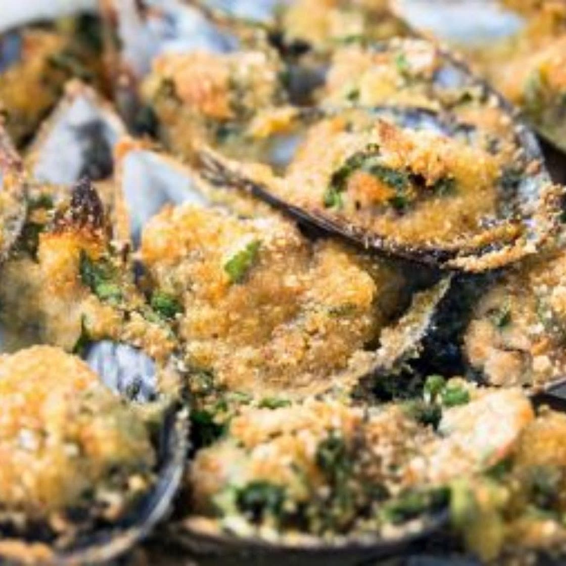 Cozze gratinate al forno