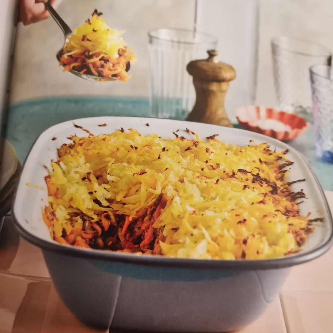 Lentil & root vegetable bake