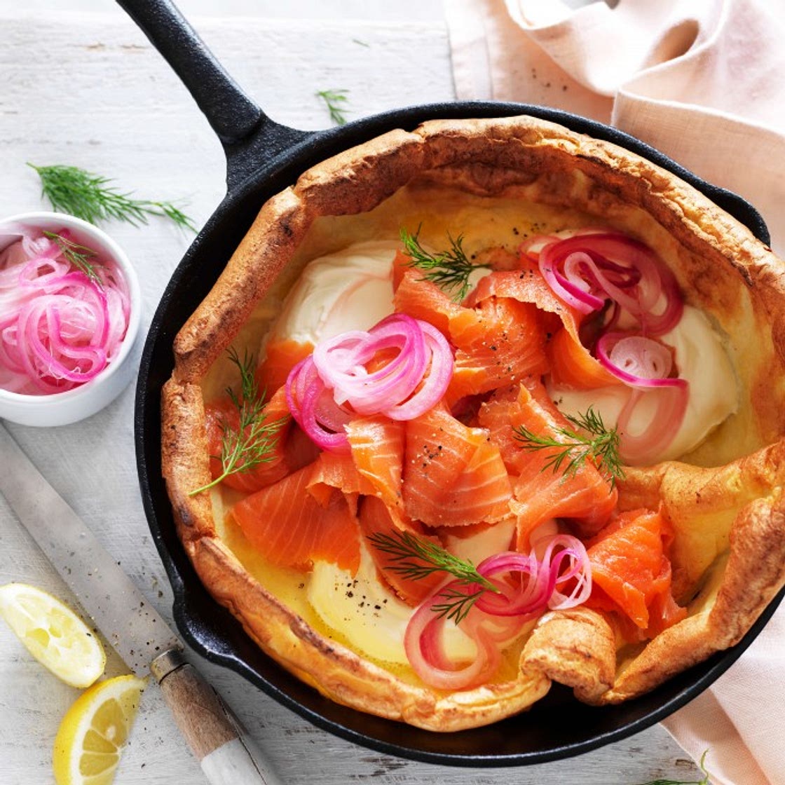 Smoked Salmon and Dill Dutch Baby