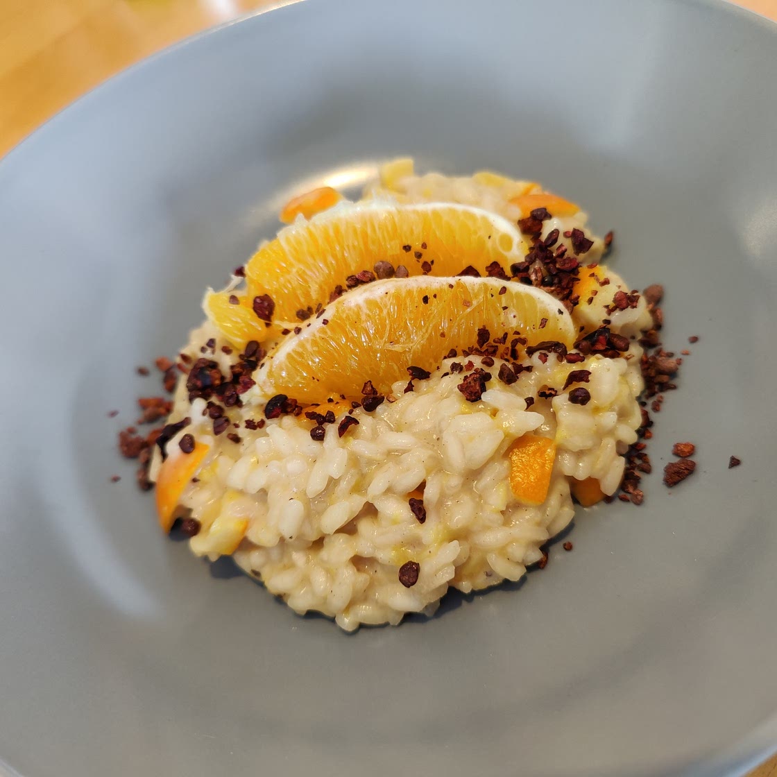 Süßes Tonka-Risotto