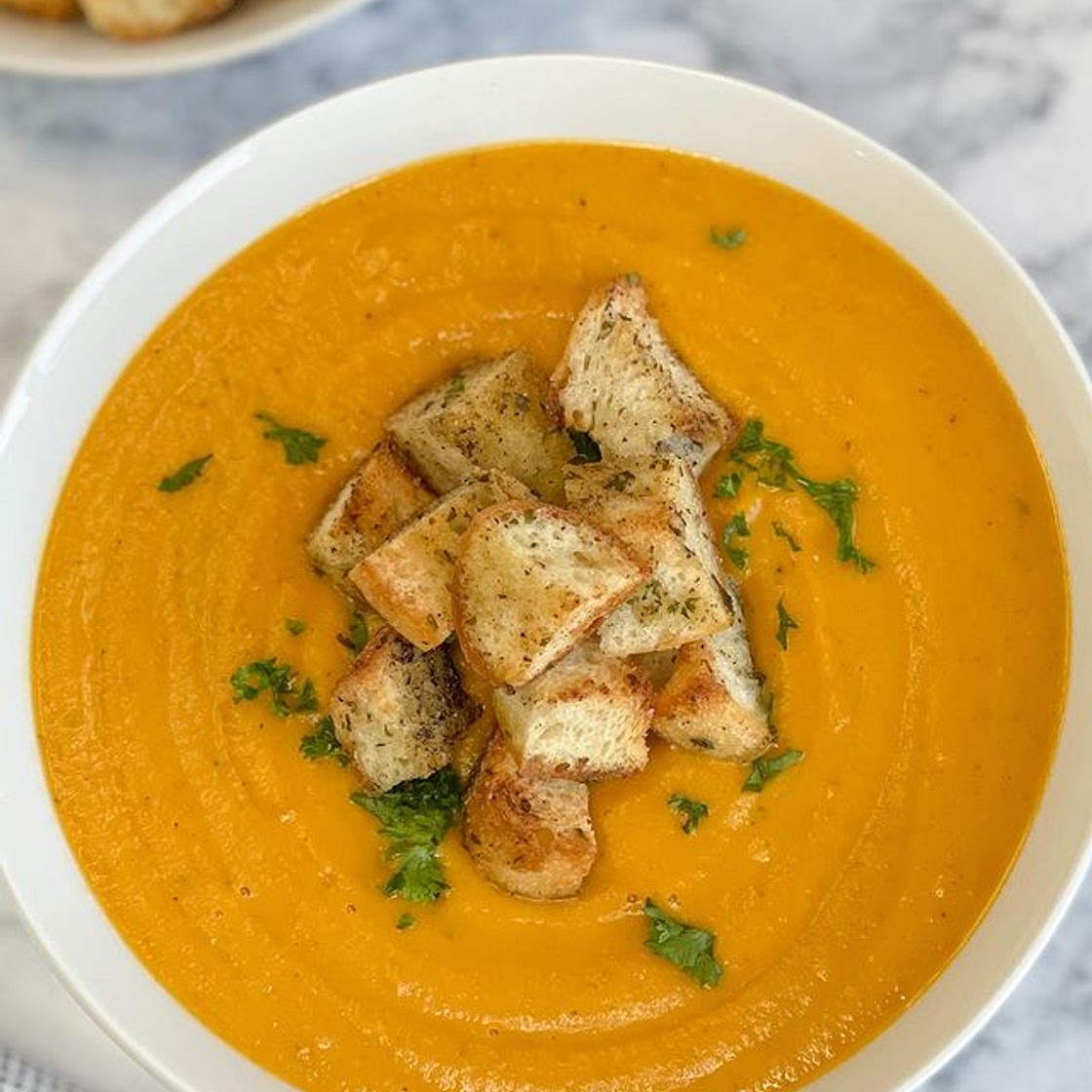 Roasted butternut squash soup