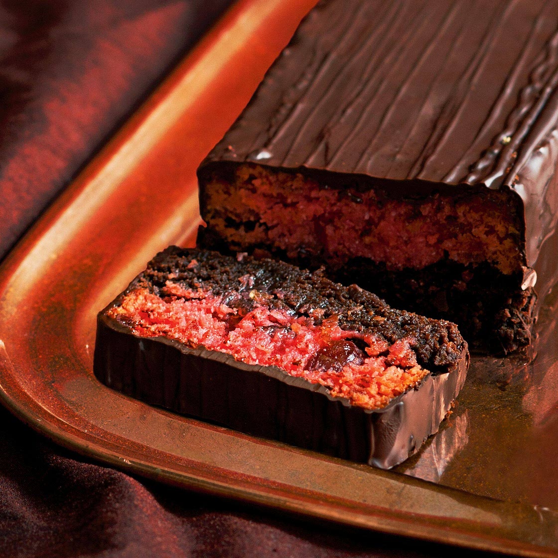 Cherry ripe brownie bar