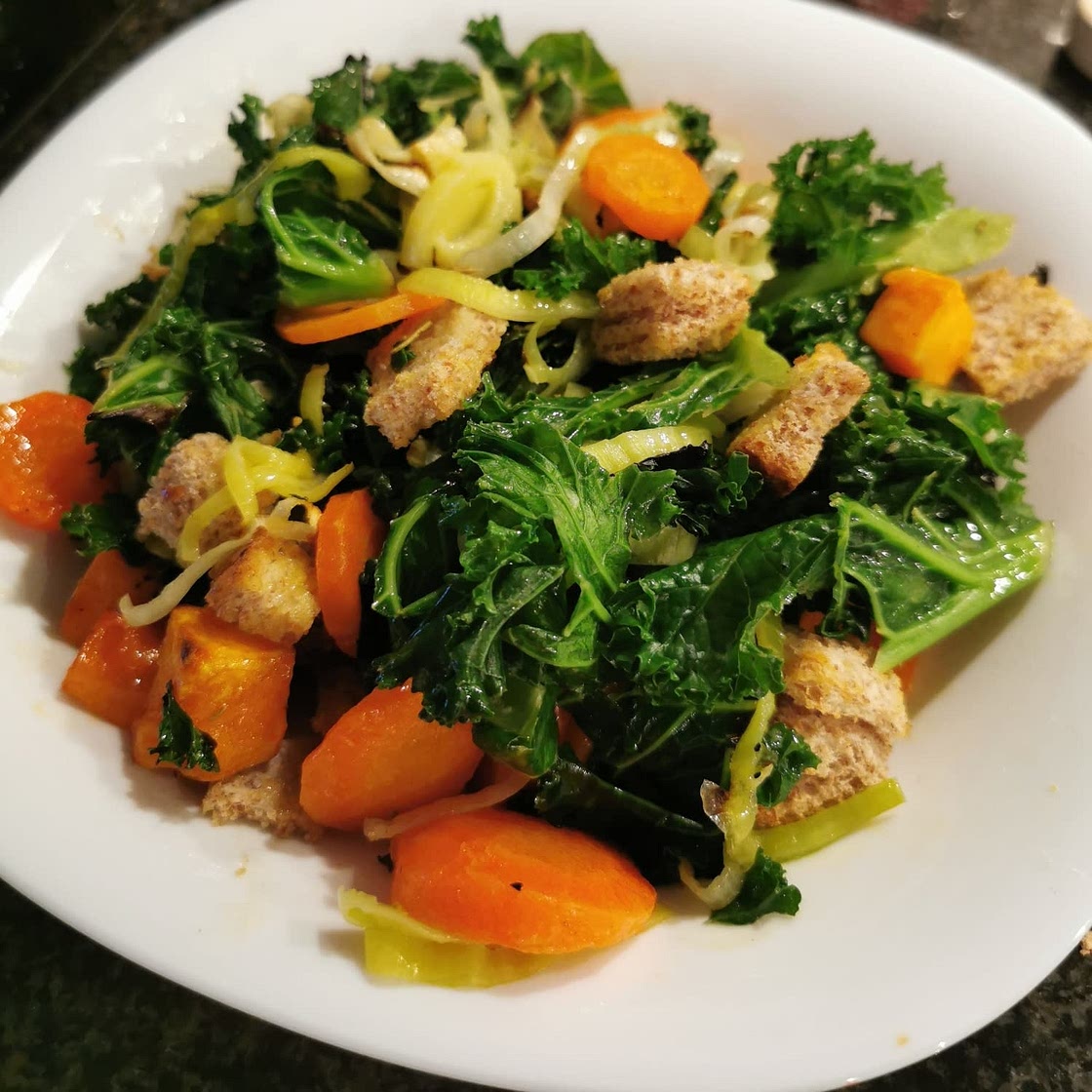 Rosemary Roasted Root Vegetable Panzanella