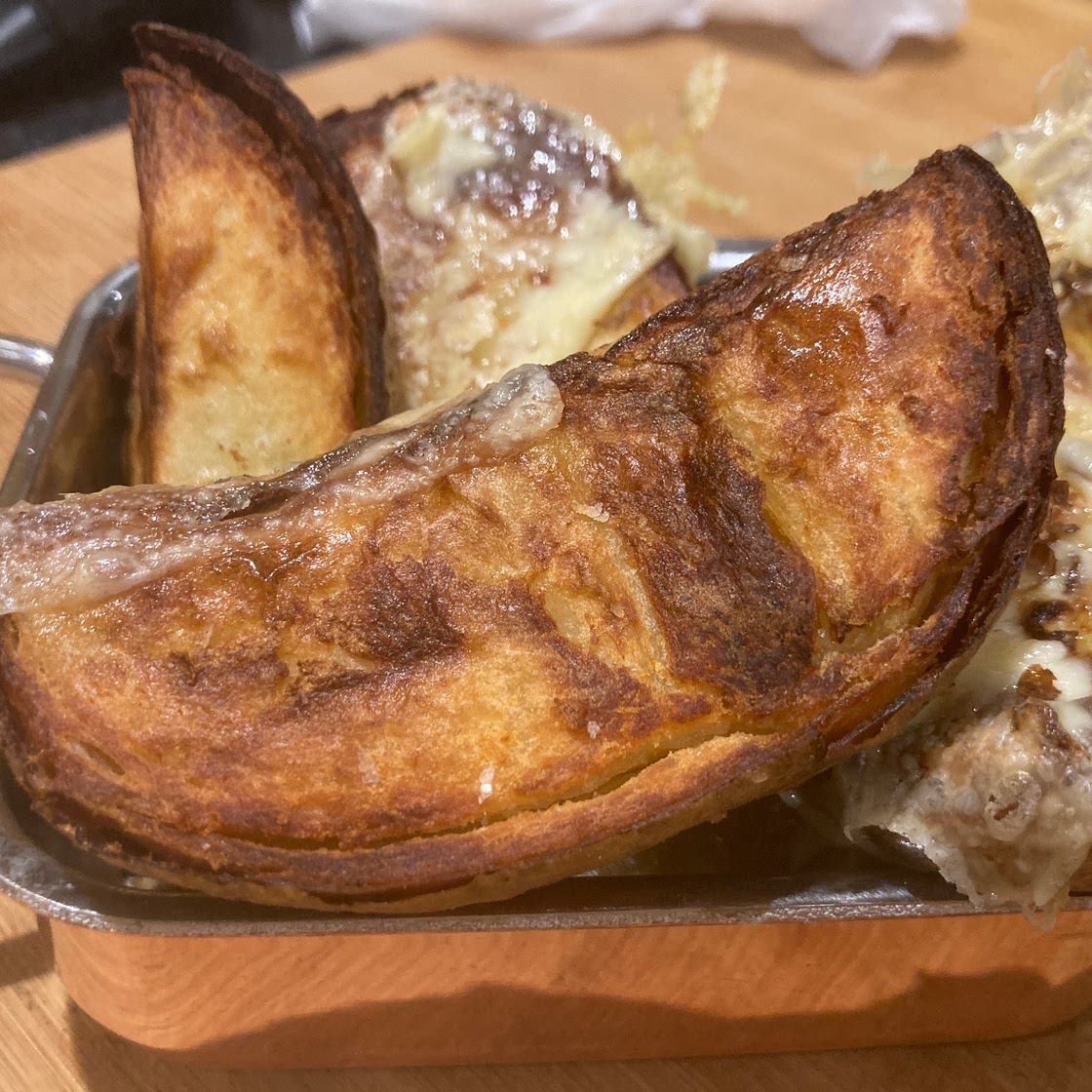 Airfryer twice baked jacket wedges