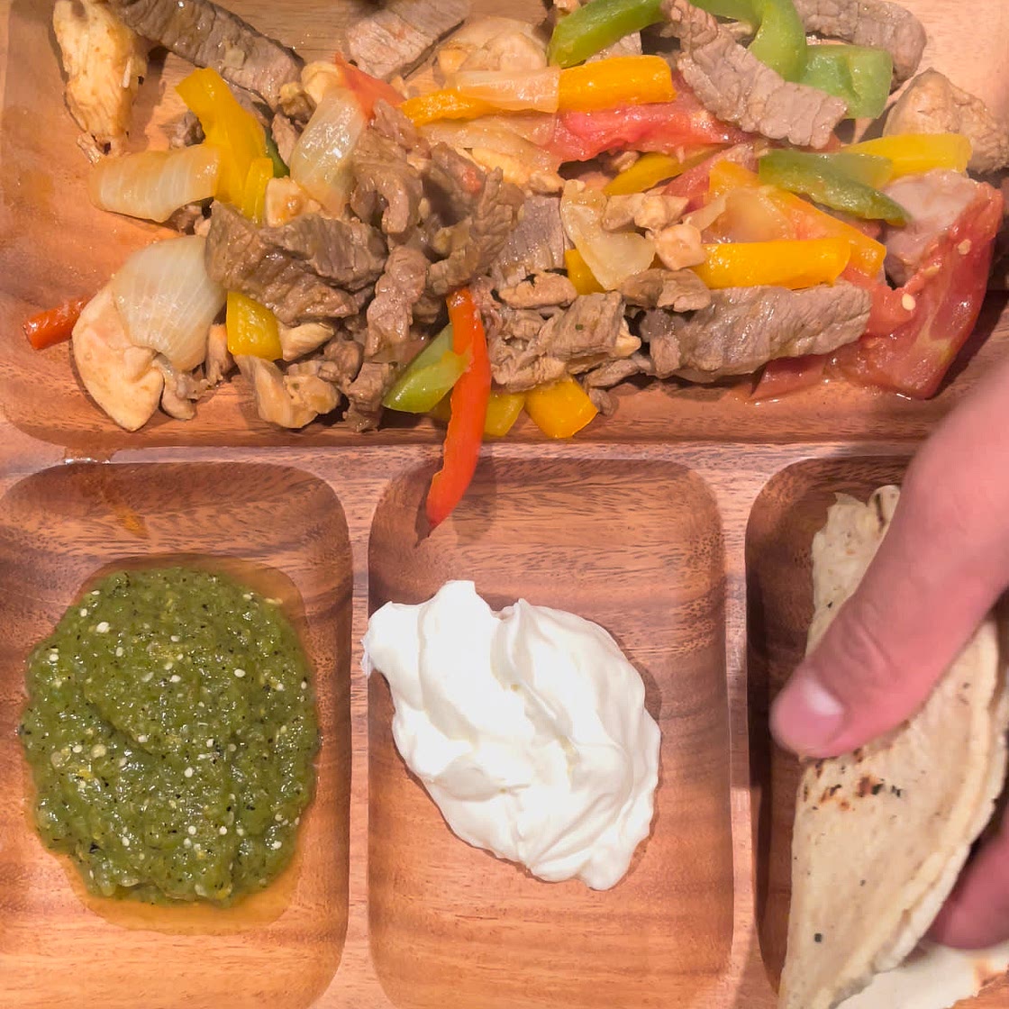 Steak and chicken Fajitas