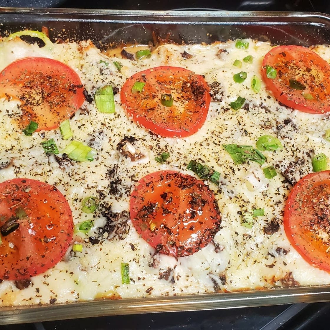 Pesto Chicken and Spaghetti Squash Bake (Low Carb, Gluten Free)
