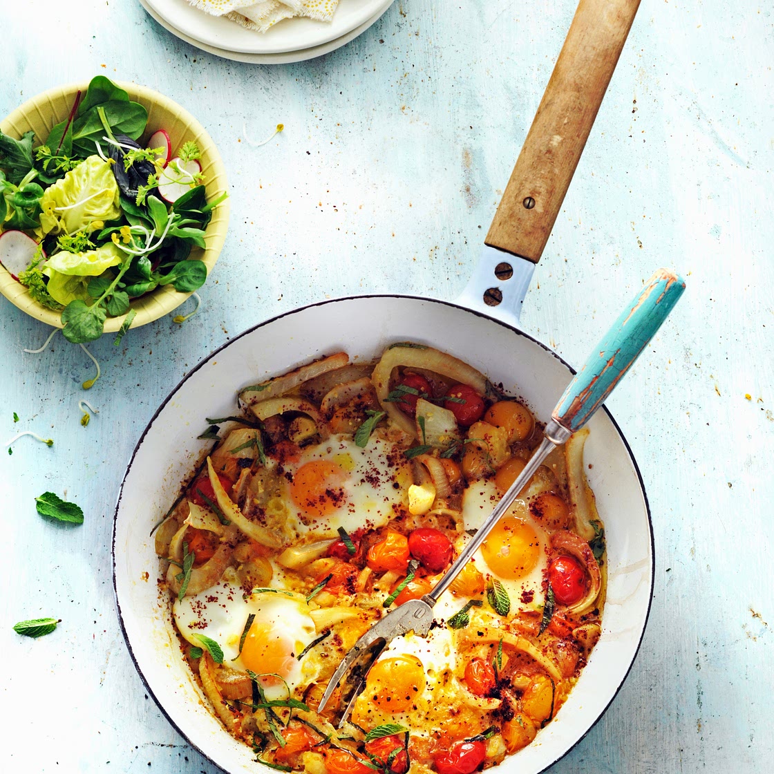 shakshuka met venkel en gekonfijte citroen