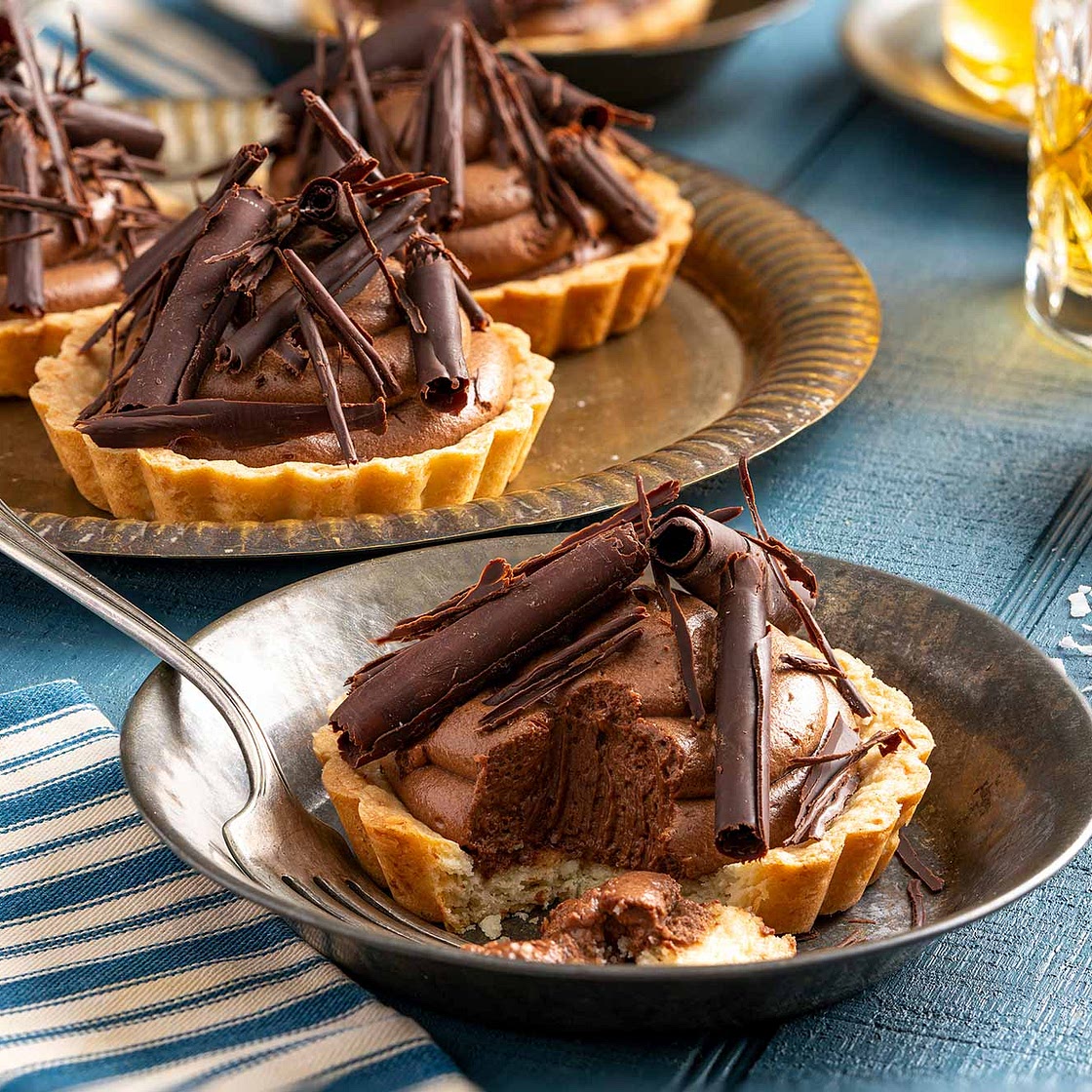 Coconut Chocolate Rum Tarts