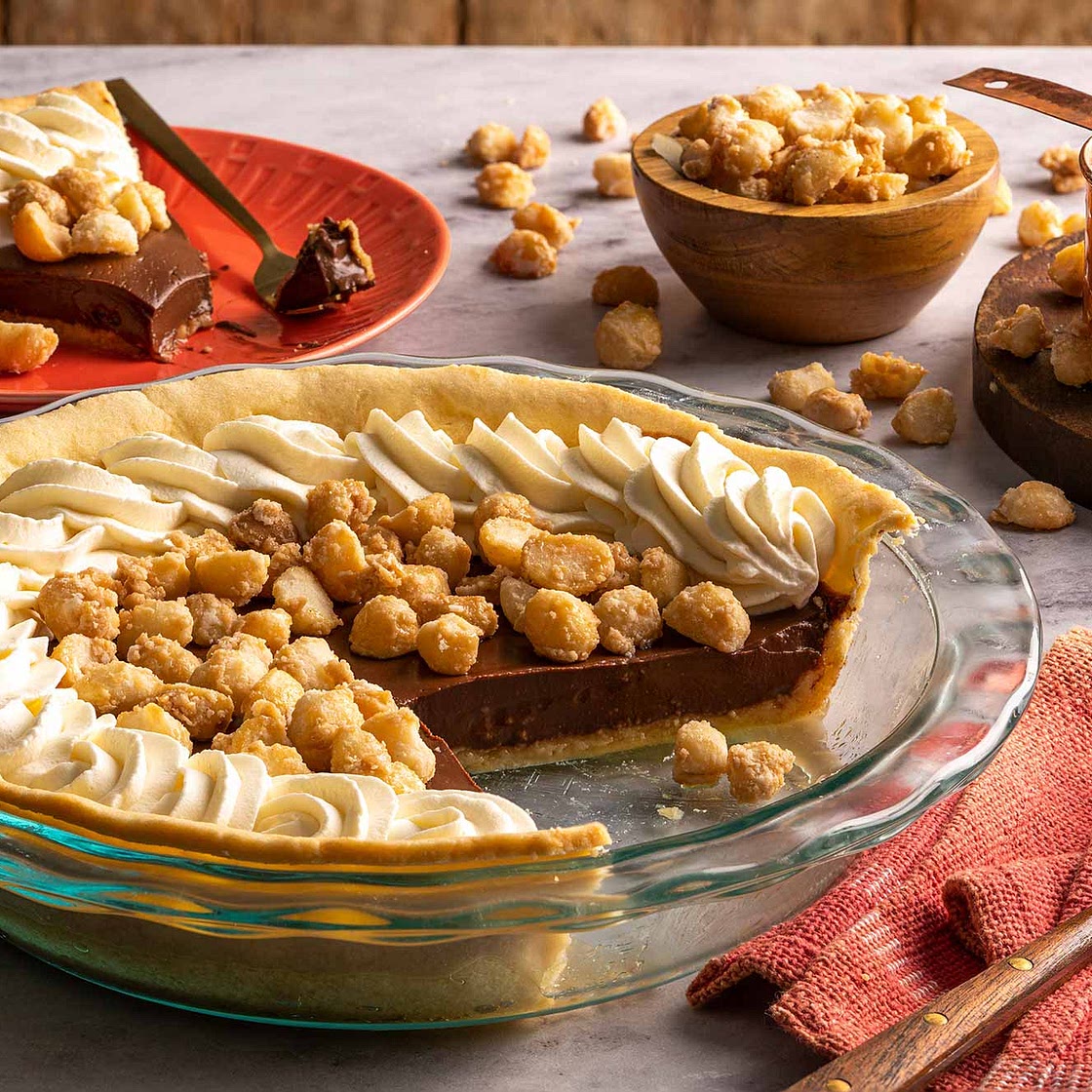 Macadamia Nut Chocolate Fudge Pie