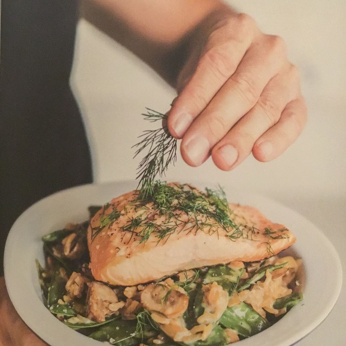 Risotto express au saumon et aux pois gourmands