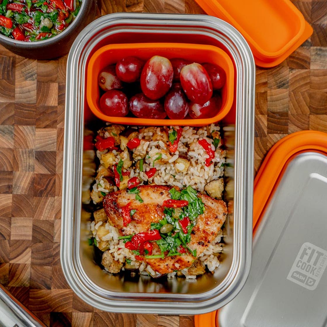 Chicken & Eggplant Grain Bowl