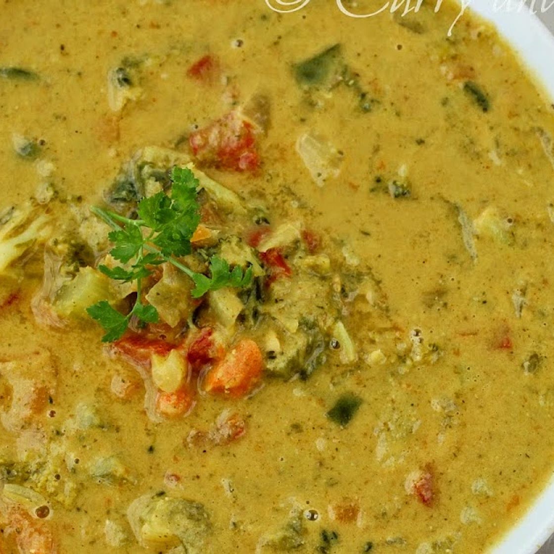 Broccoli Lentil Curry Soup