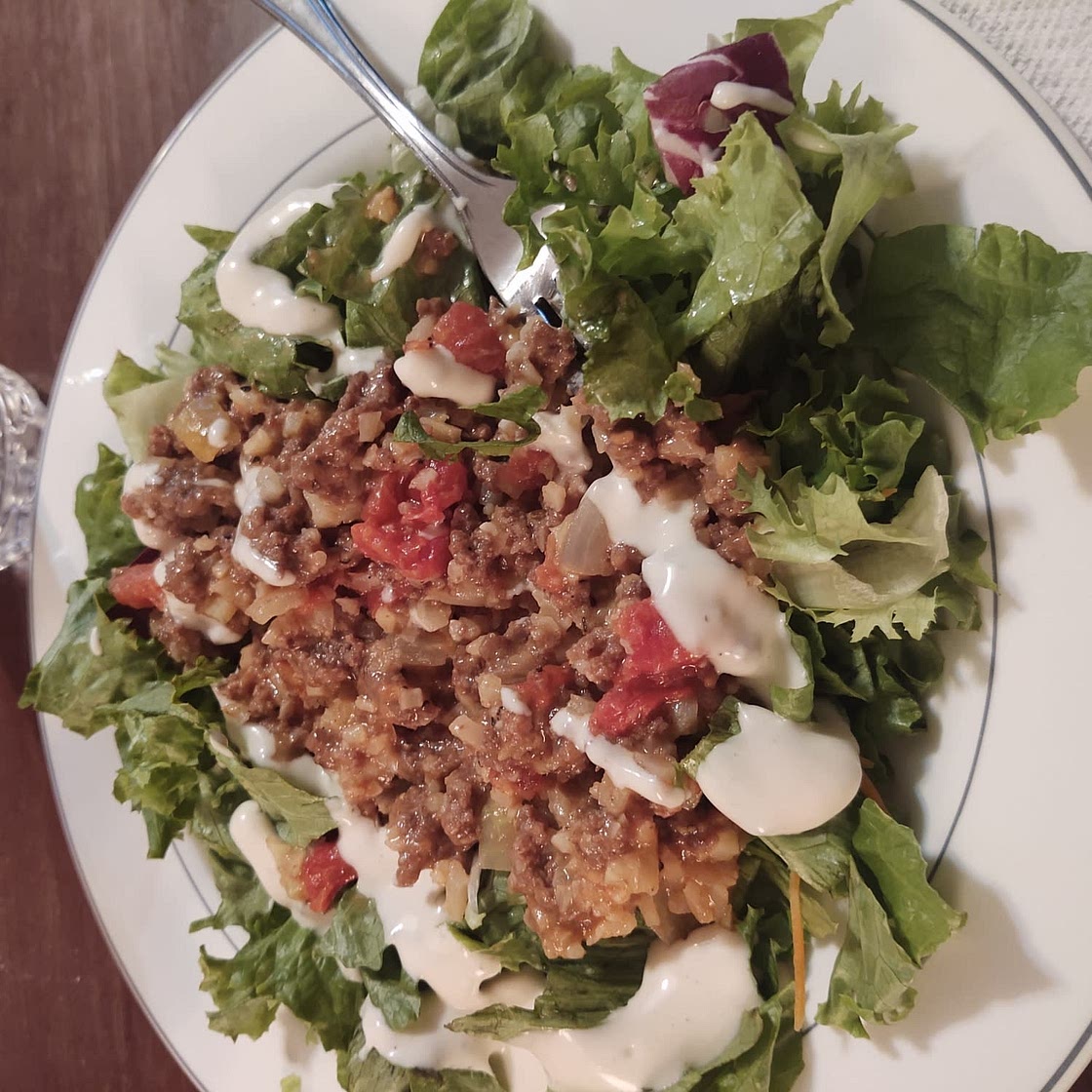 Cauliflower and Ground Beef Hash - Low Carb Recipe