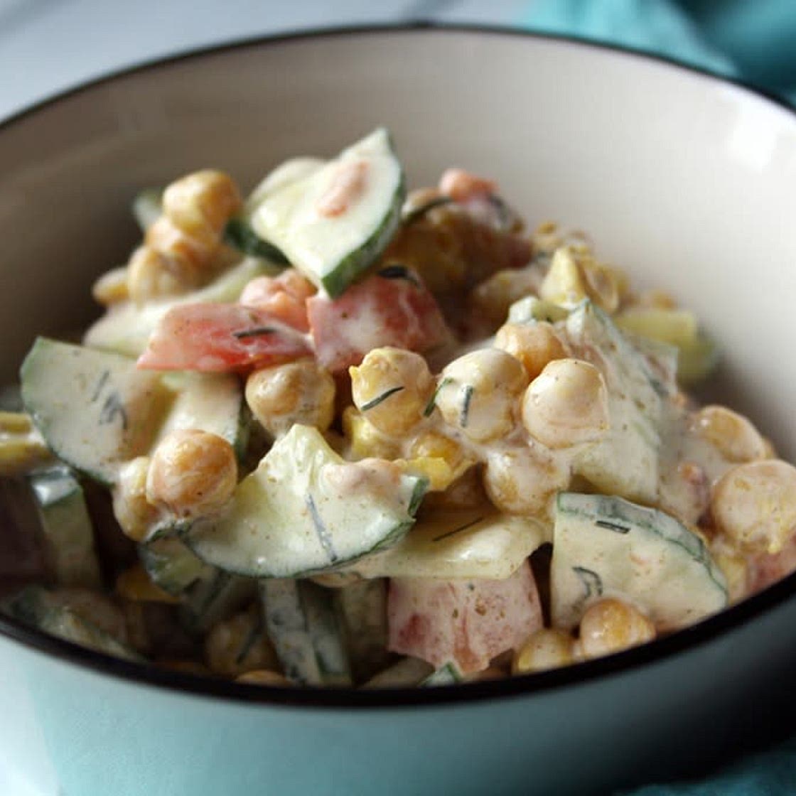 TAHINI CHICKPEA CUCUMBER SALAD
