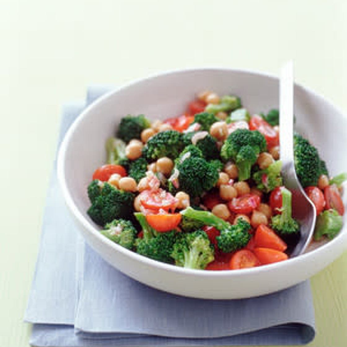 Broccoli, Chickpea, and Tomato Salad