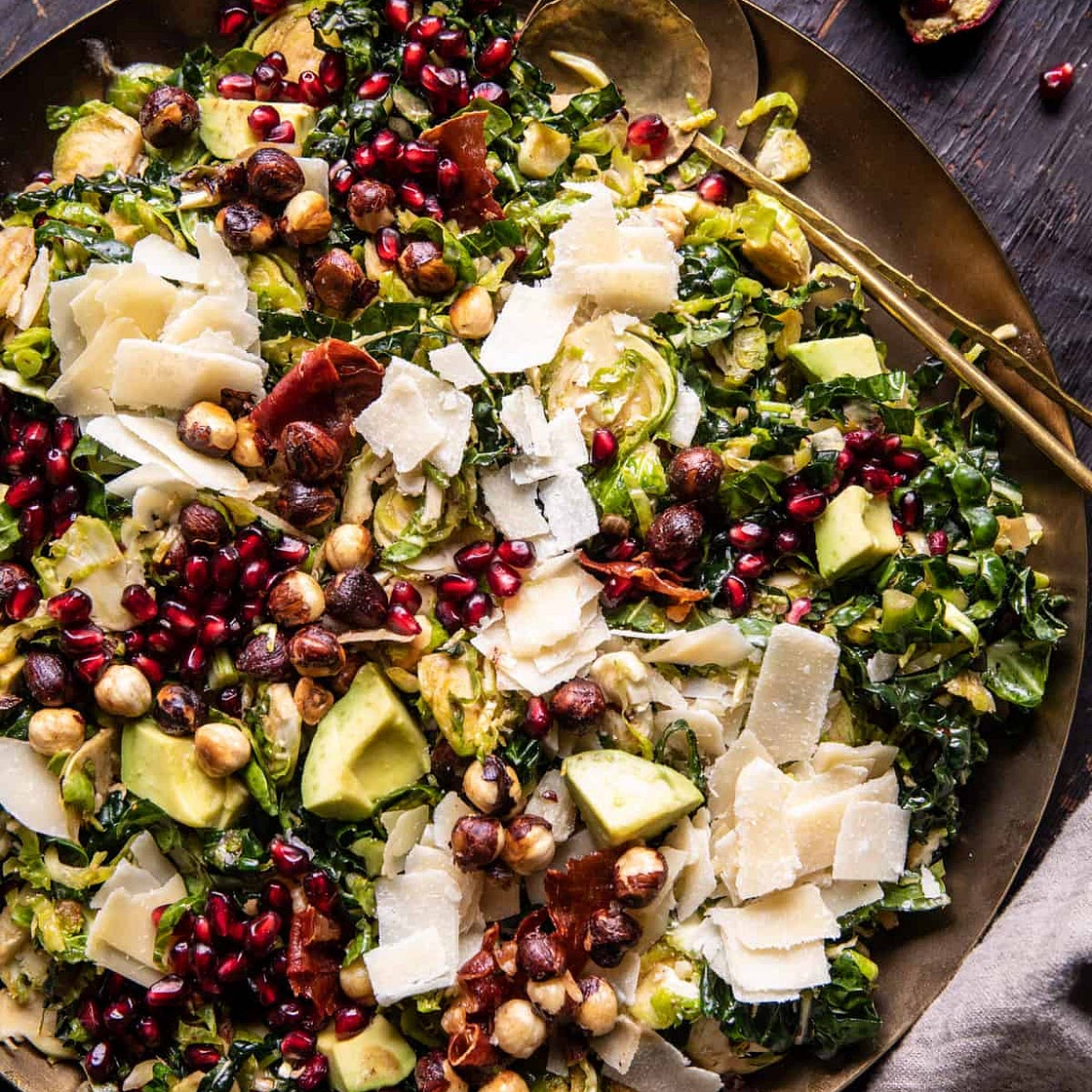 Shredded Brussels Sprout and Prosciutto Salad