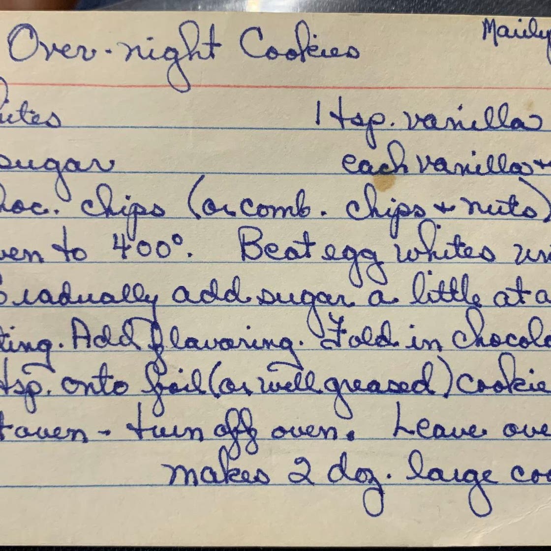 Over-night Cookies, Marilyn Harris