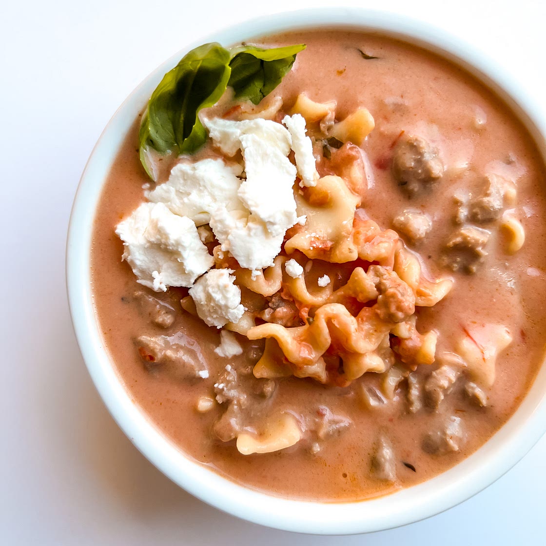 Creamy Crockpot Lasagna Soup