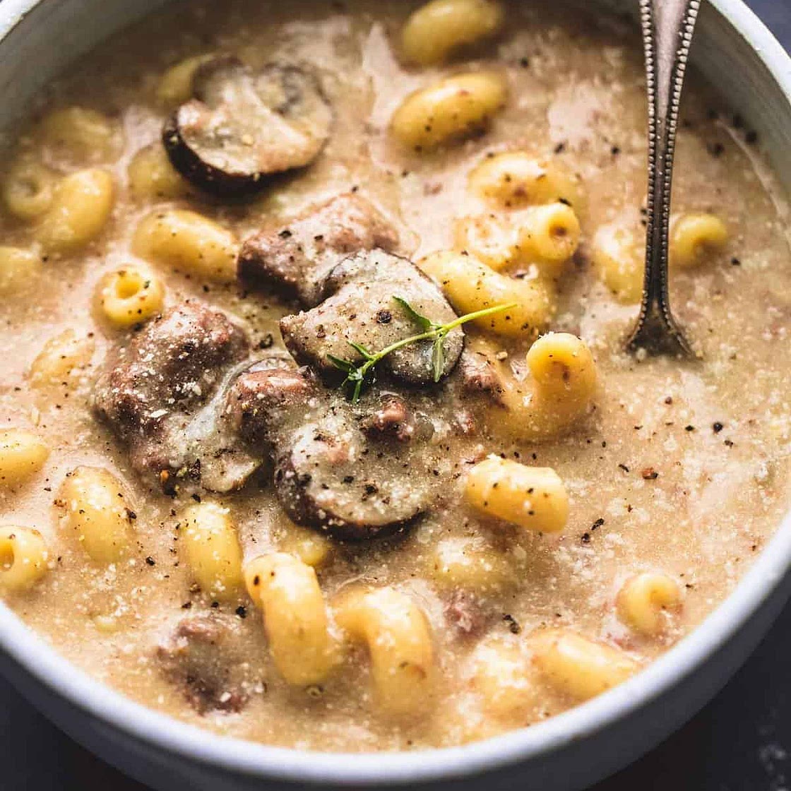 Instant Pot or Slow Cooker Beef Stroganoff Soup