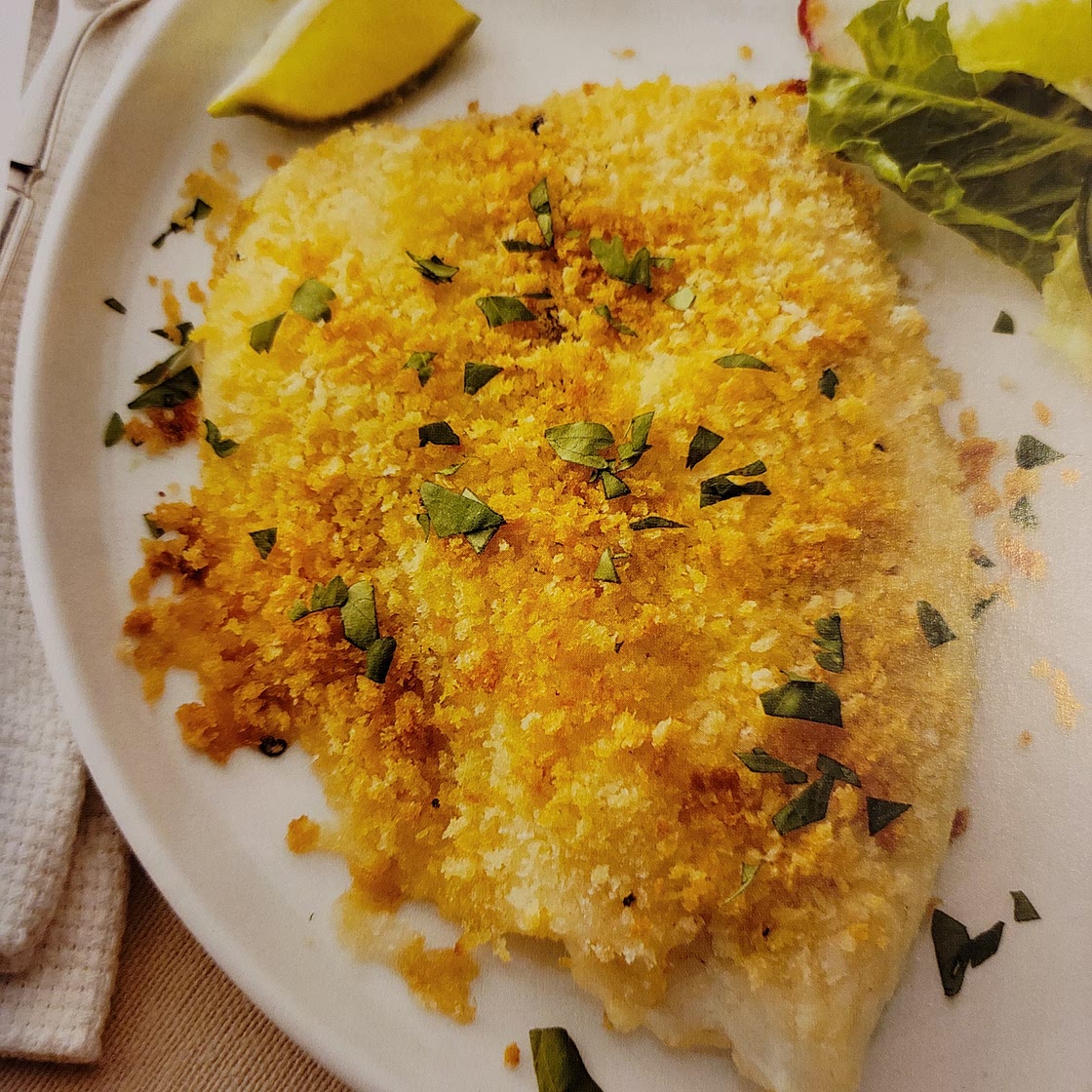 Crunchy baked tilapia
