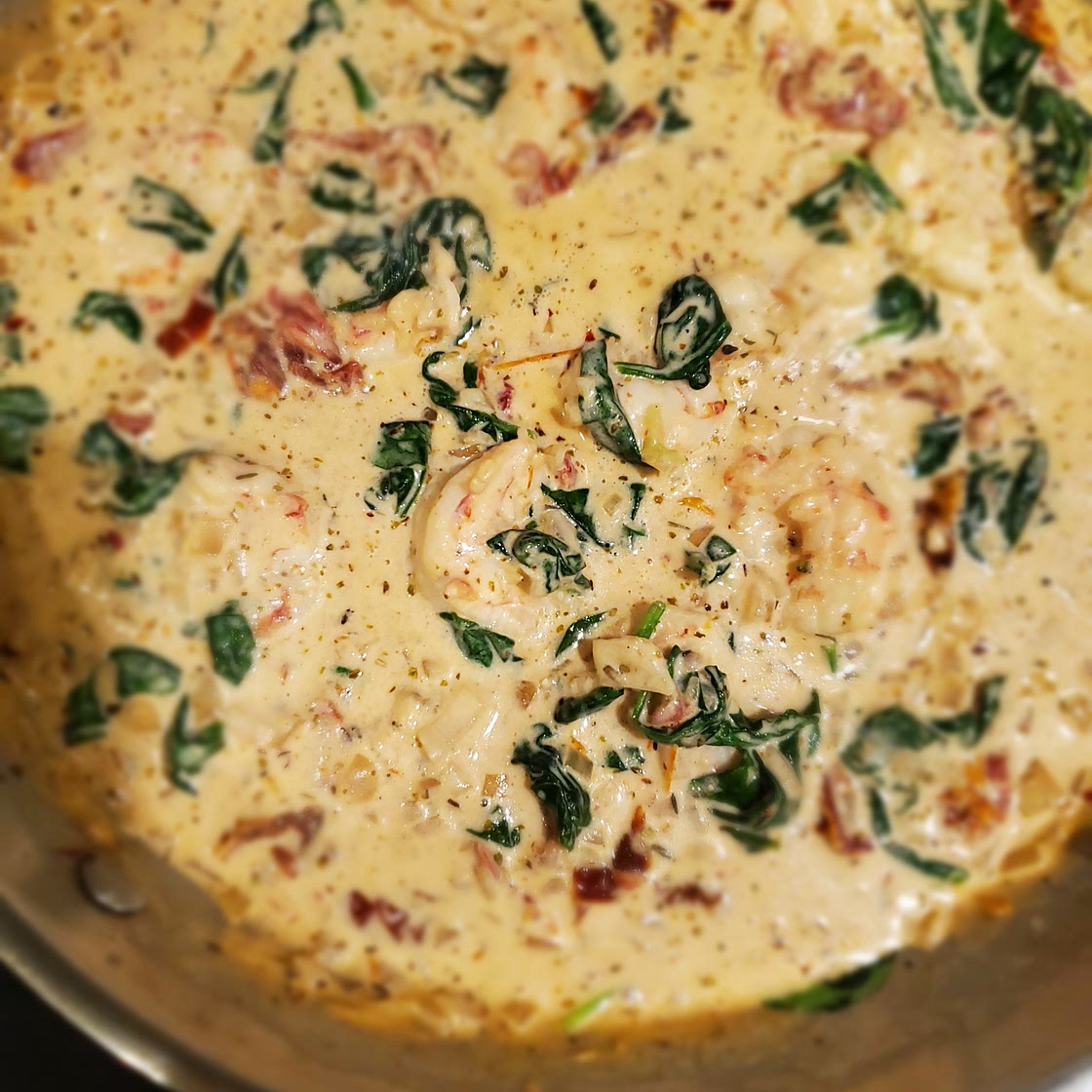 Creamy Garlic Butter Tuscan Shrimp