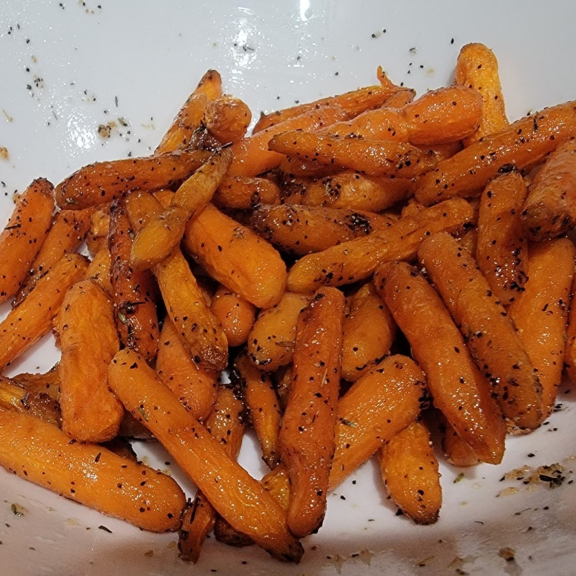 Air Fry Sweet & Savory Carrots (Air Fryer/Instant Pot Combo) (DF)