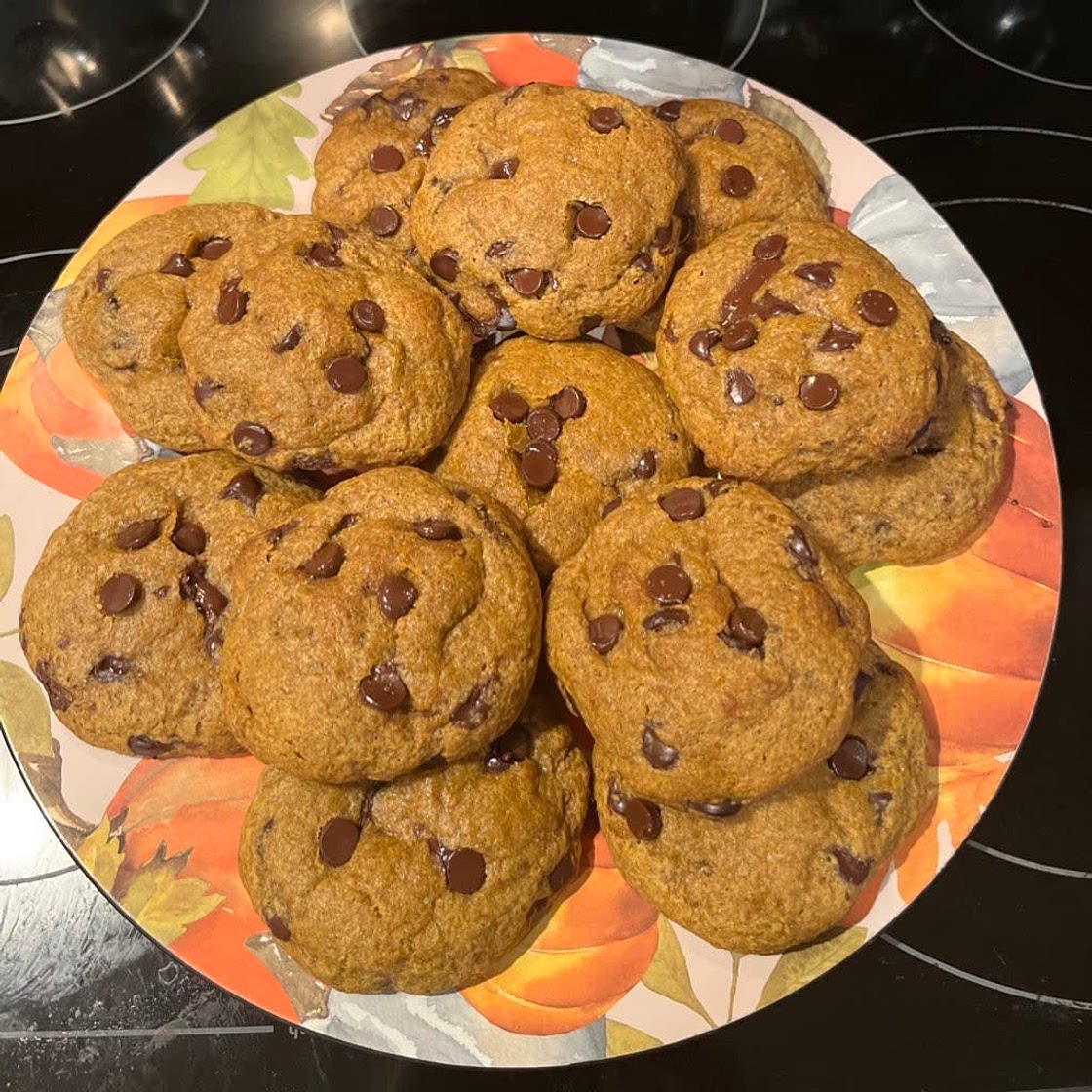 Vegan Pumpkin Chocolate Chip Cookies Levain Bakery Inspired