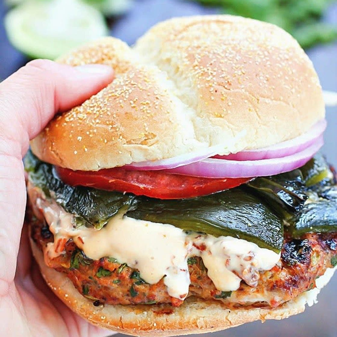 Chicken Fajita Burger