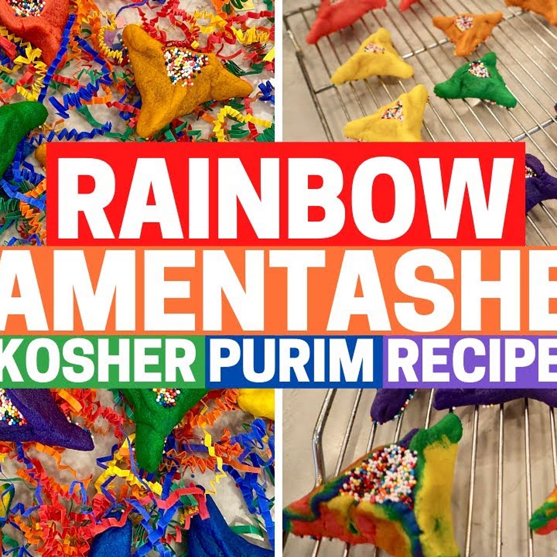 HOW TO MAKE RAINBOW HAMANTASCHEN!!! (Jewish Purim Holiday Recipes!)