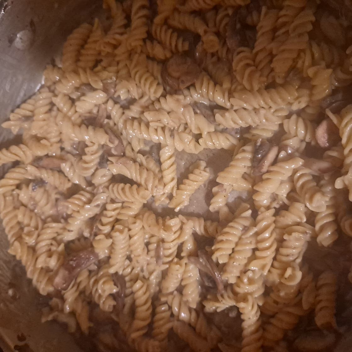 Pasta with Mushroom Herb Cream Sauce