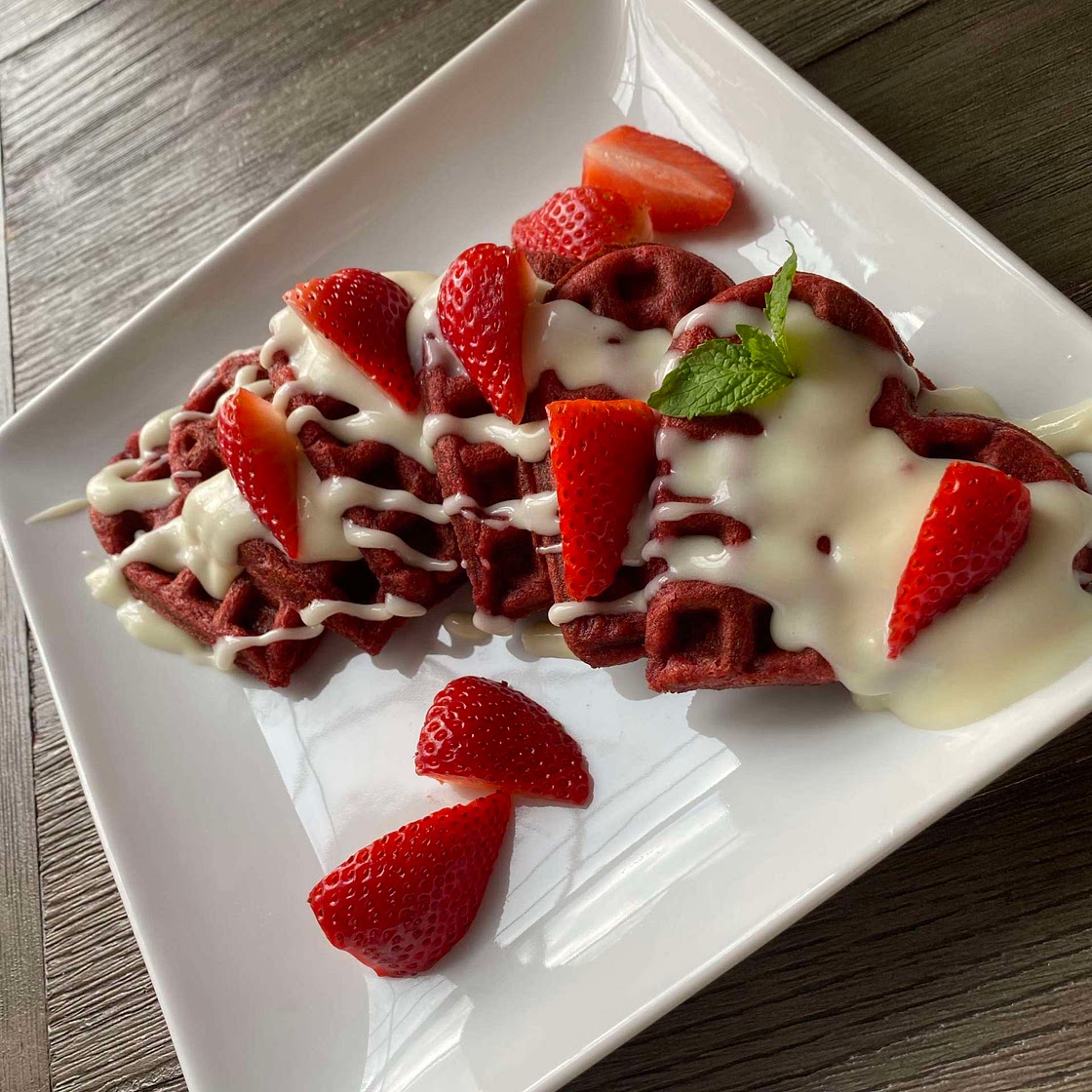 Red velvet waffles 
