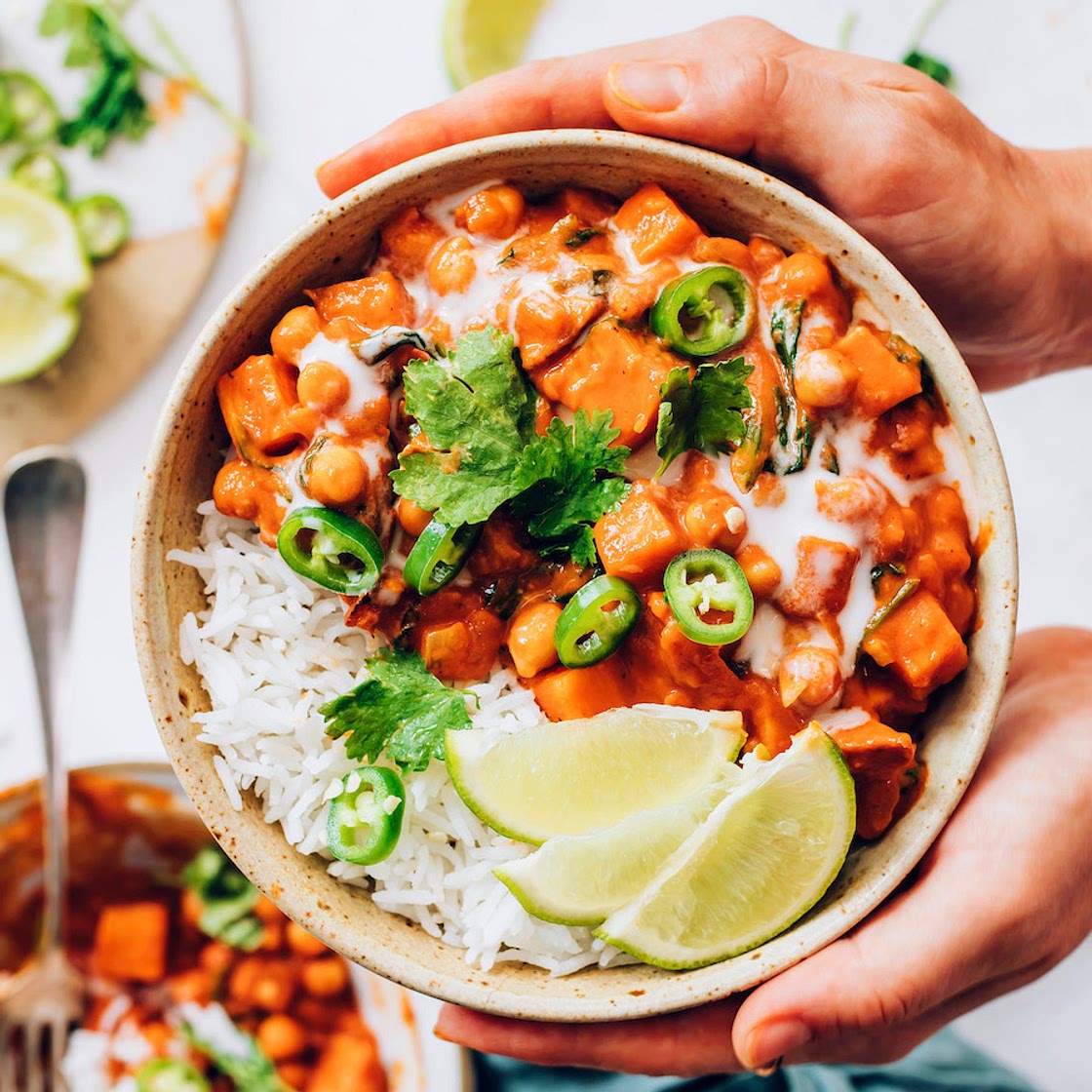 Roasted Red Pepper Chickpea Curry (Instant Pot Friendly!)