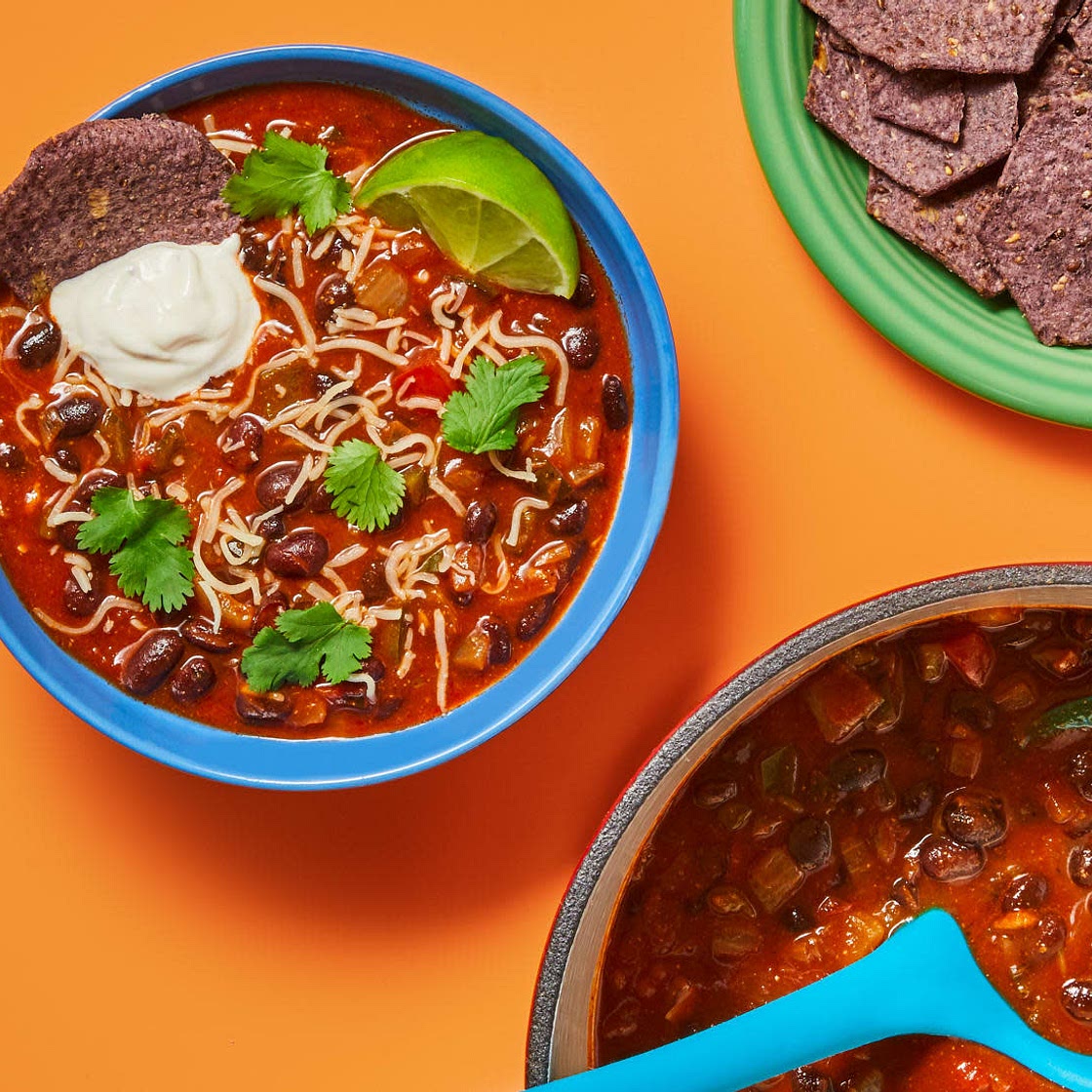 Black bean and poblano soup
