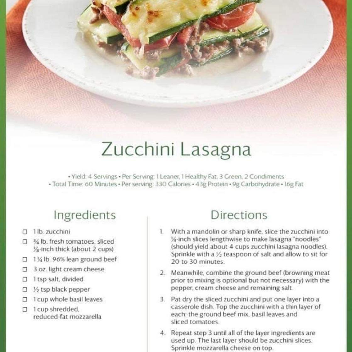Zucchini Lasagna 