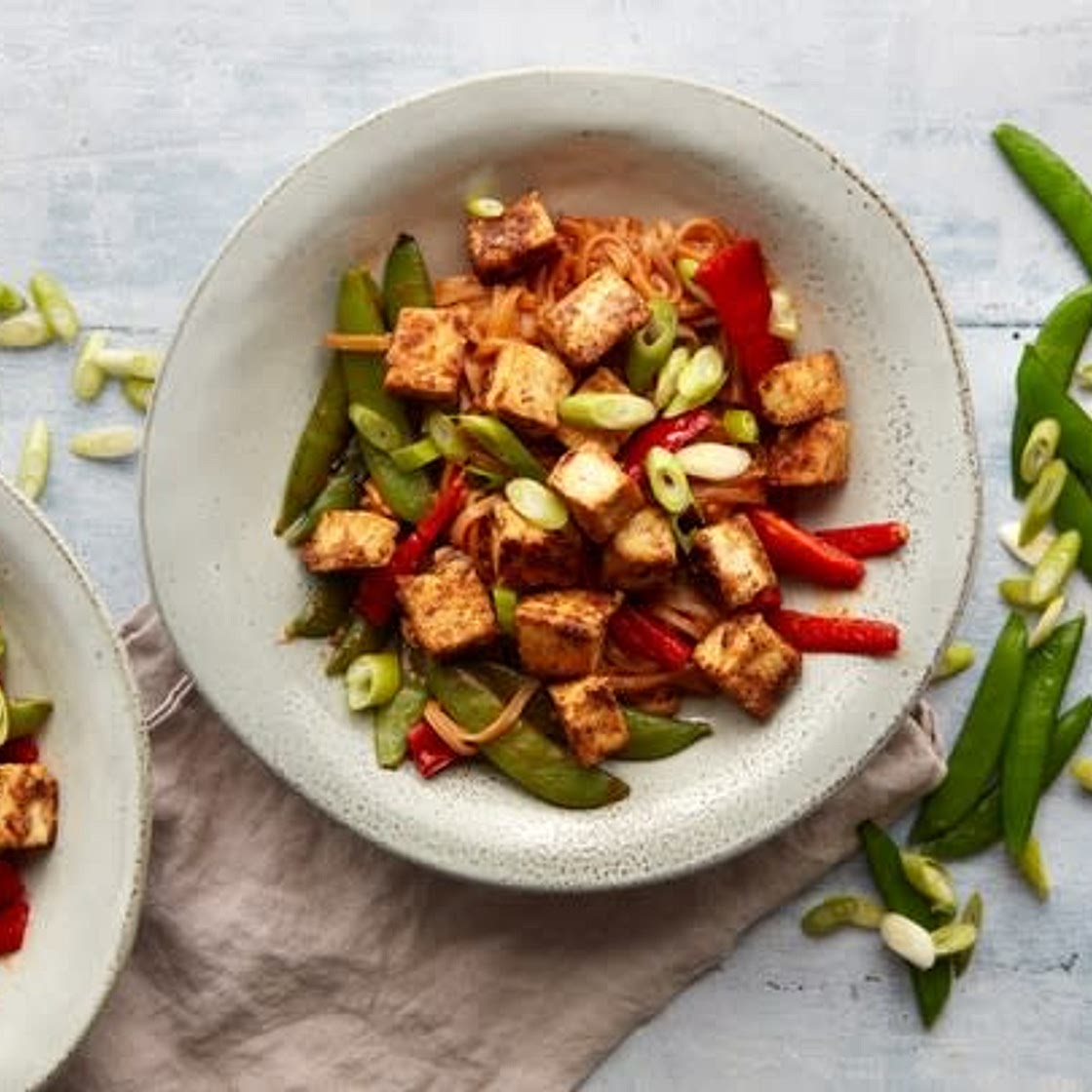 Crispy Tofy with Hoisin Noodles